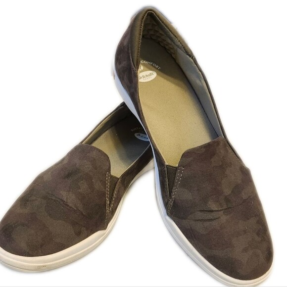Dr. Scholl's Rise Up Sustainable Comfort camo green & brown slip on shoes 8.5 - Picture 1 of 7